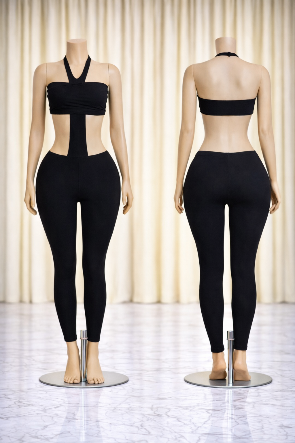 Contour cut jumpsuit